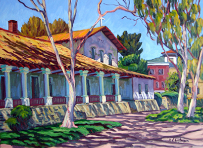 San Luis Obispo Mission painting